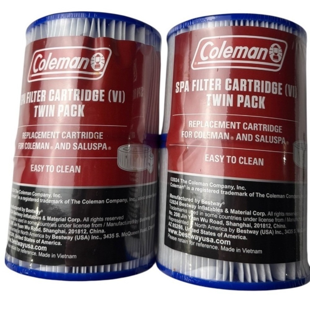 Coleman Spa Filter Cartridge VI Twin Pack Replacement for Coleman SaluSpa